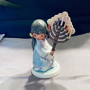 Festival Of Lights DeGrazia Girl holding Menorah Figurine